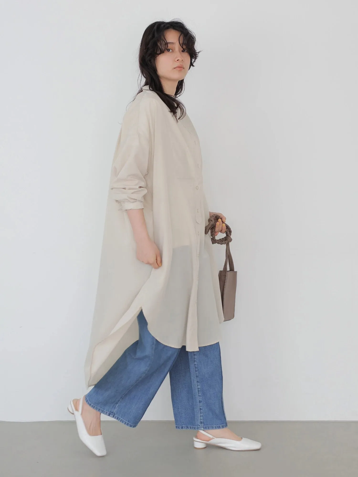 Aina Sheer Shirt Dress