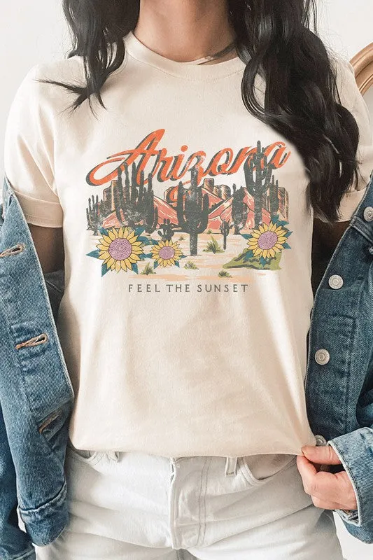 Arizona Feel The Sunset Sunflowers Graphic Tee