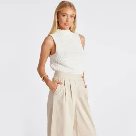Bishop   Young Stella Funnel Neck Sweater - Ivory