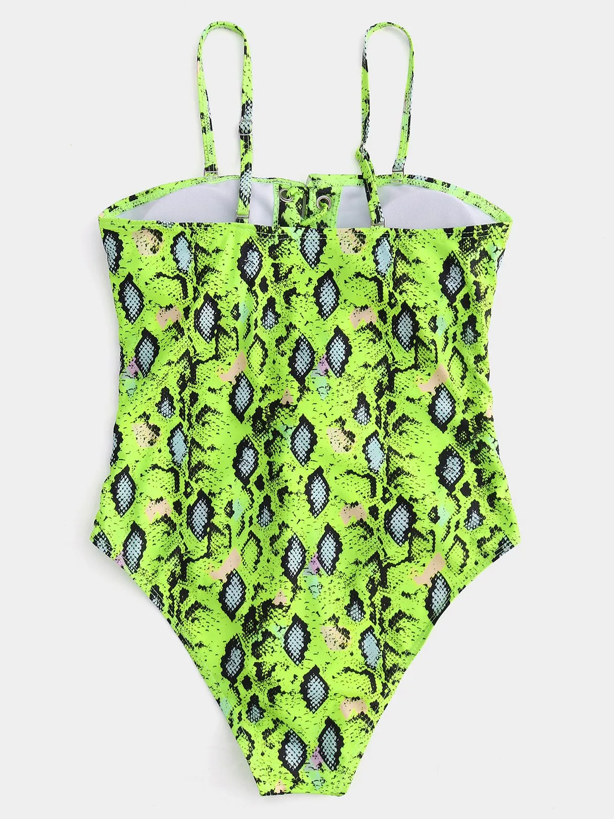 Custom Backless Spaghetti Strap Self-Tie Criss-Cross Sleeveless One-Pieces