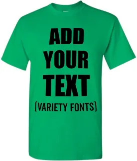 Custom T-Shirt Add Your Text Personalized T Shirt for Men & Women Cotton Tee