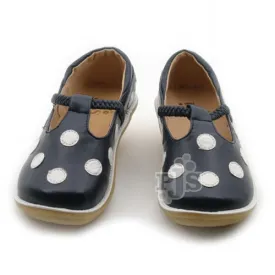 Girls Polka Dot T-Strap Slip On
