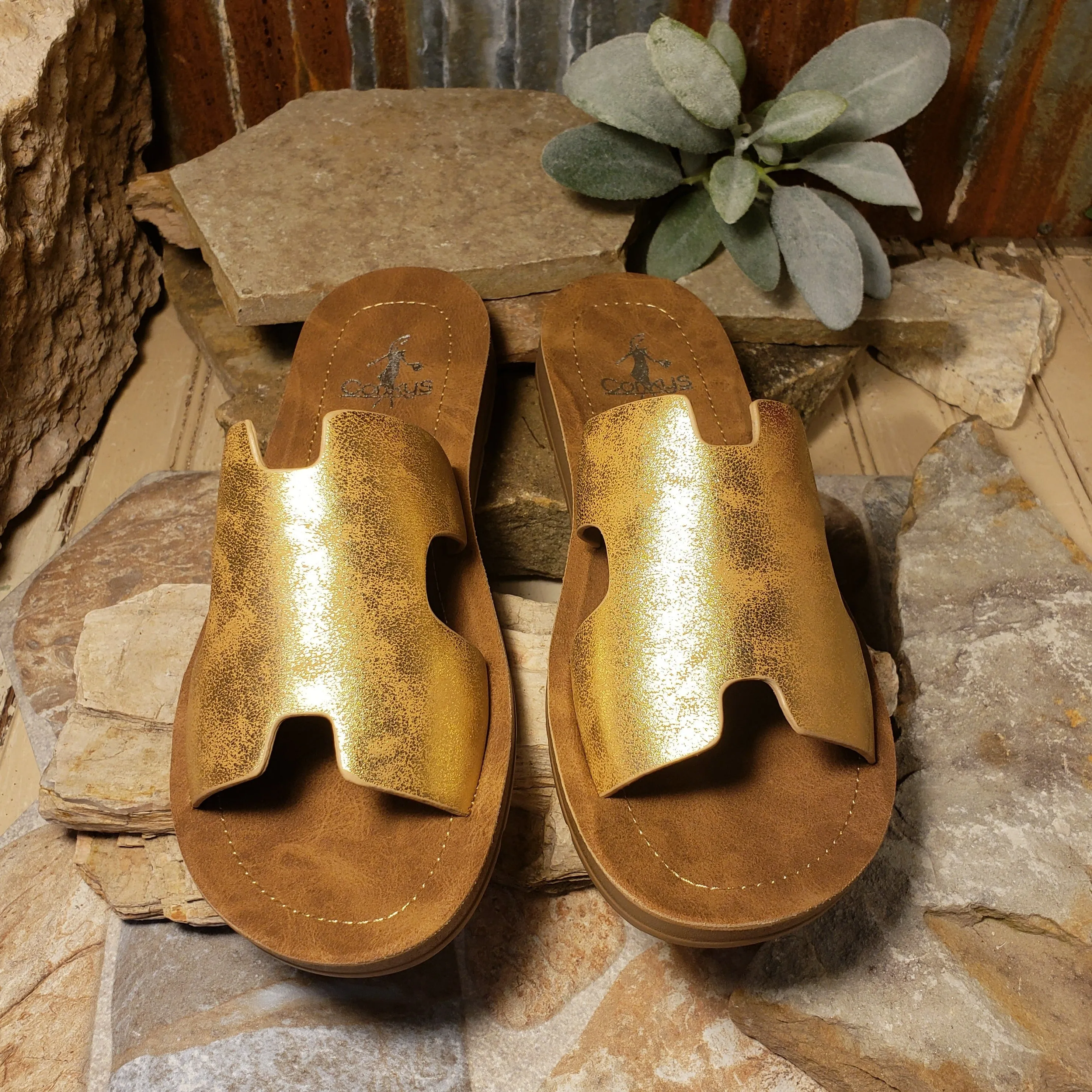 Gold Metallic Bogalusa Sandal