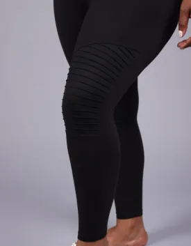 High Waist Microfiber Black Leggings