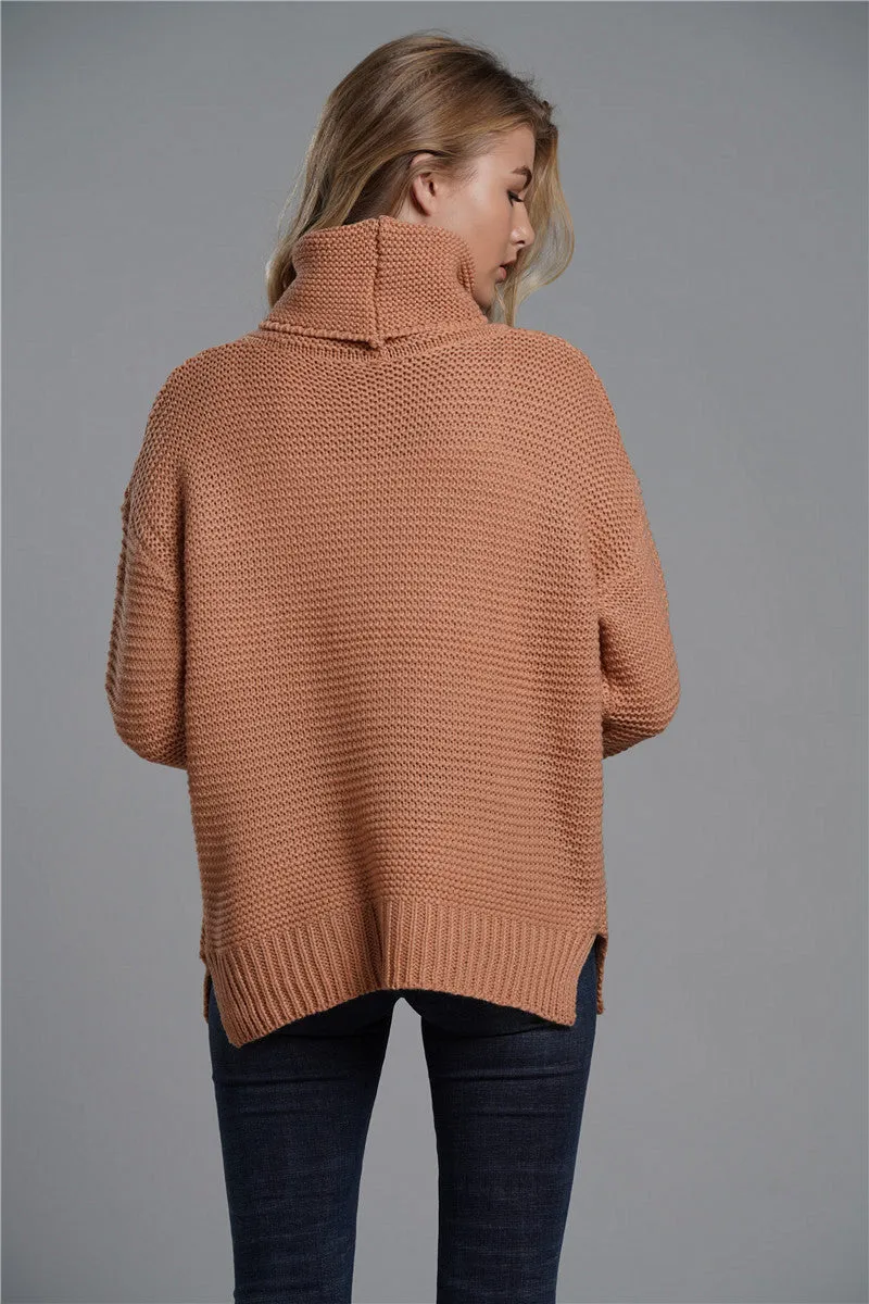 Сlara Solid Women's Turtleneck Sweater
