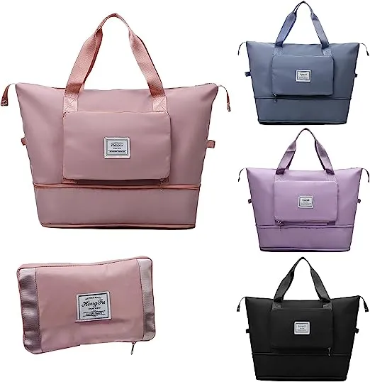 Large Capacity Folding Waterproof Travel Bags Tote Handbag Travel Duffle Bags Women Multifunctional Travel Bags