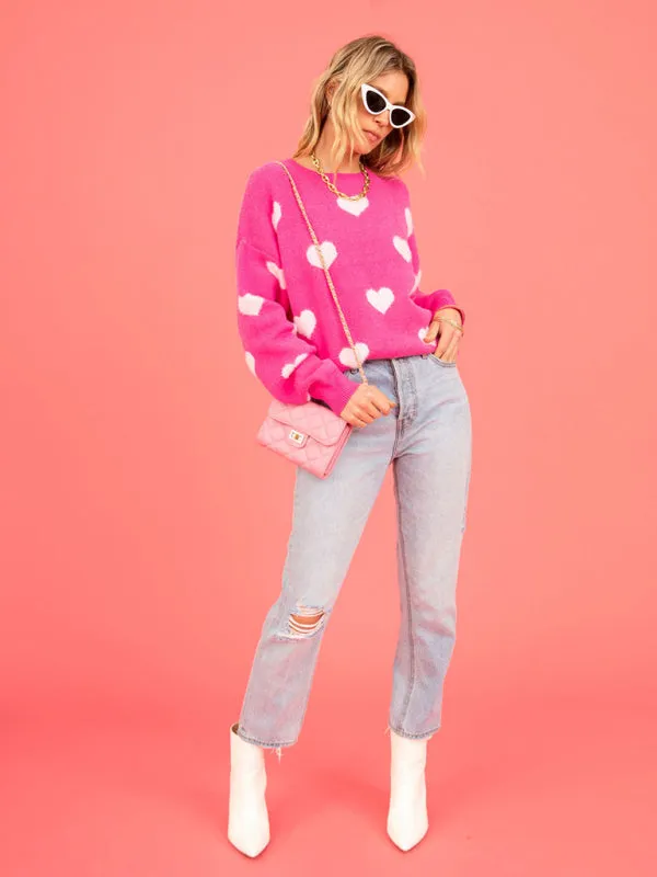 Love-Inspired Knitwear Cozy Valentine’s Day Sweater Jumper