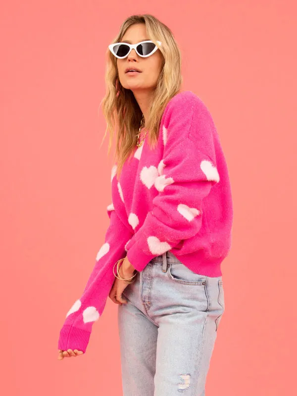 Love-Inspired Knitwear Cozy Valentine’s Day Sweater Jumper