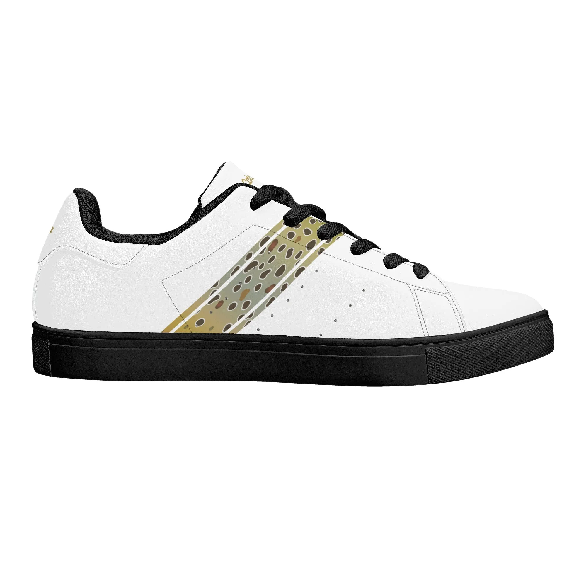 Mens Browntown Racer Vegan Leather Sneaker (white)