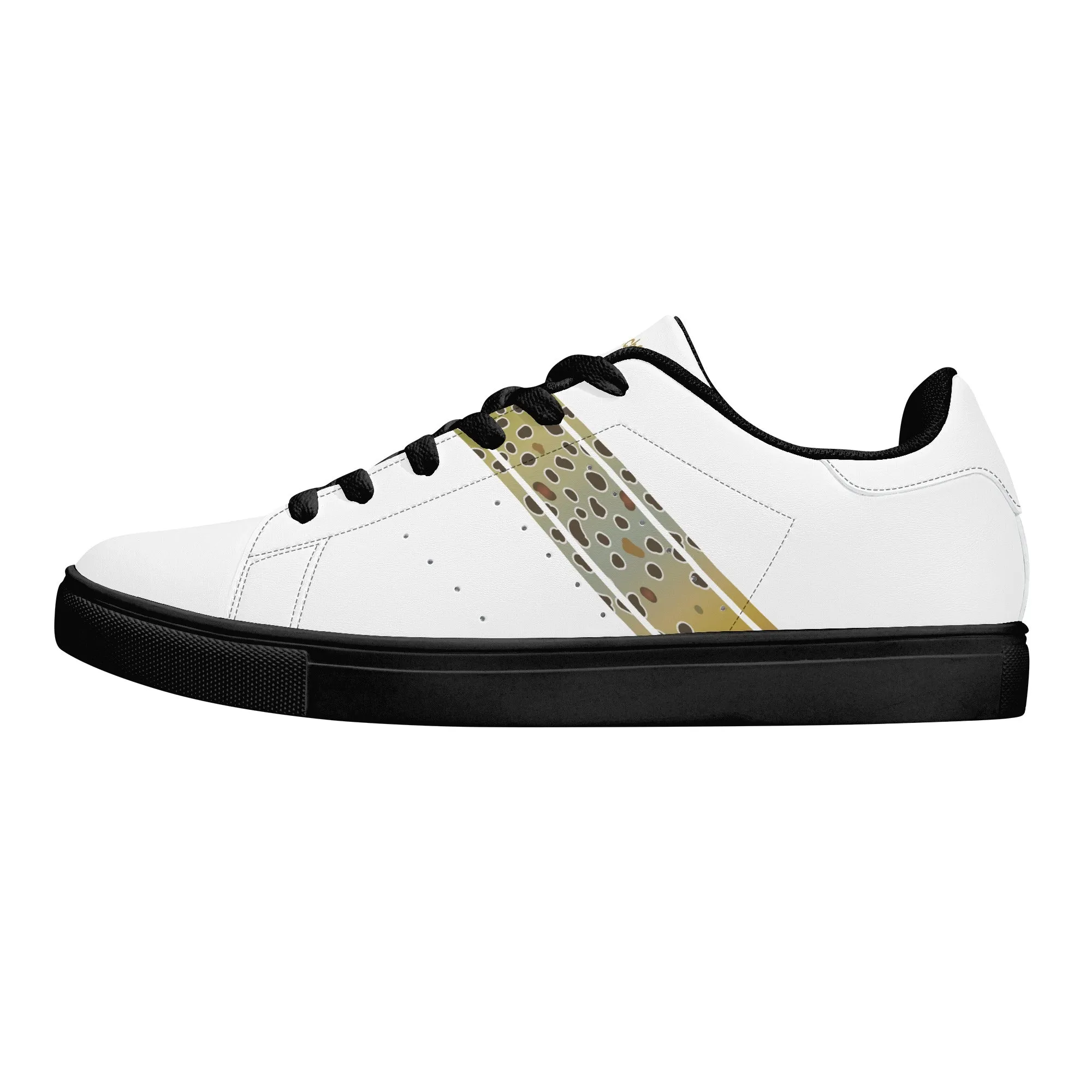 Mens Browntown Racer Vegan Leather Sneaker (white)