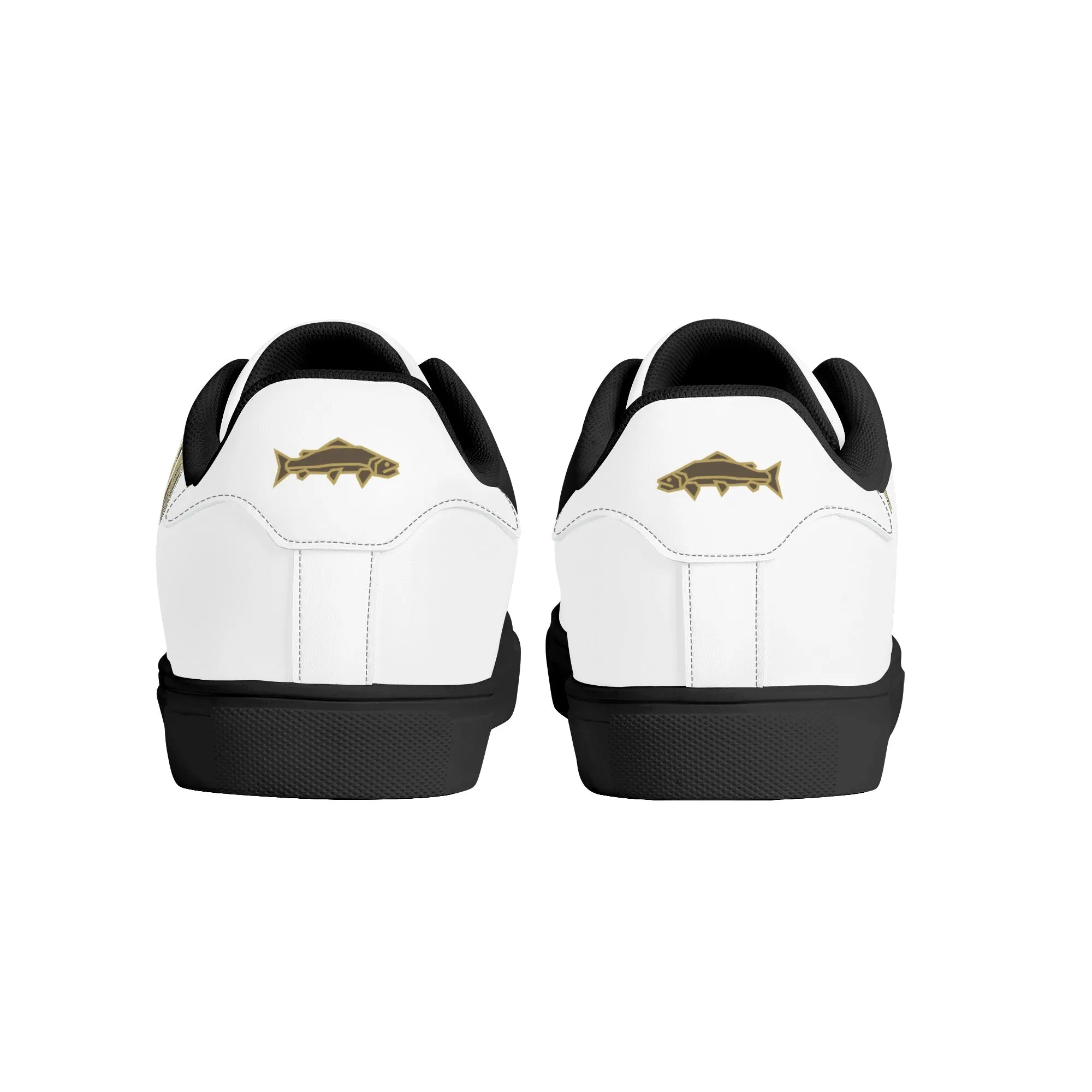 Mens Browntown Racer Vegan Leather Sneaker (white)