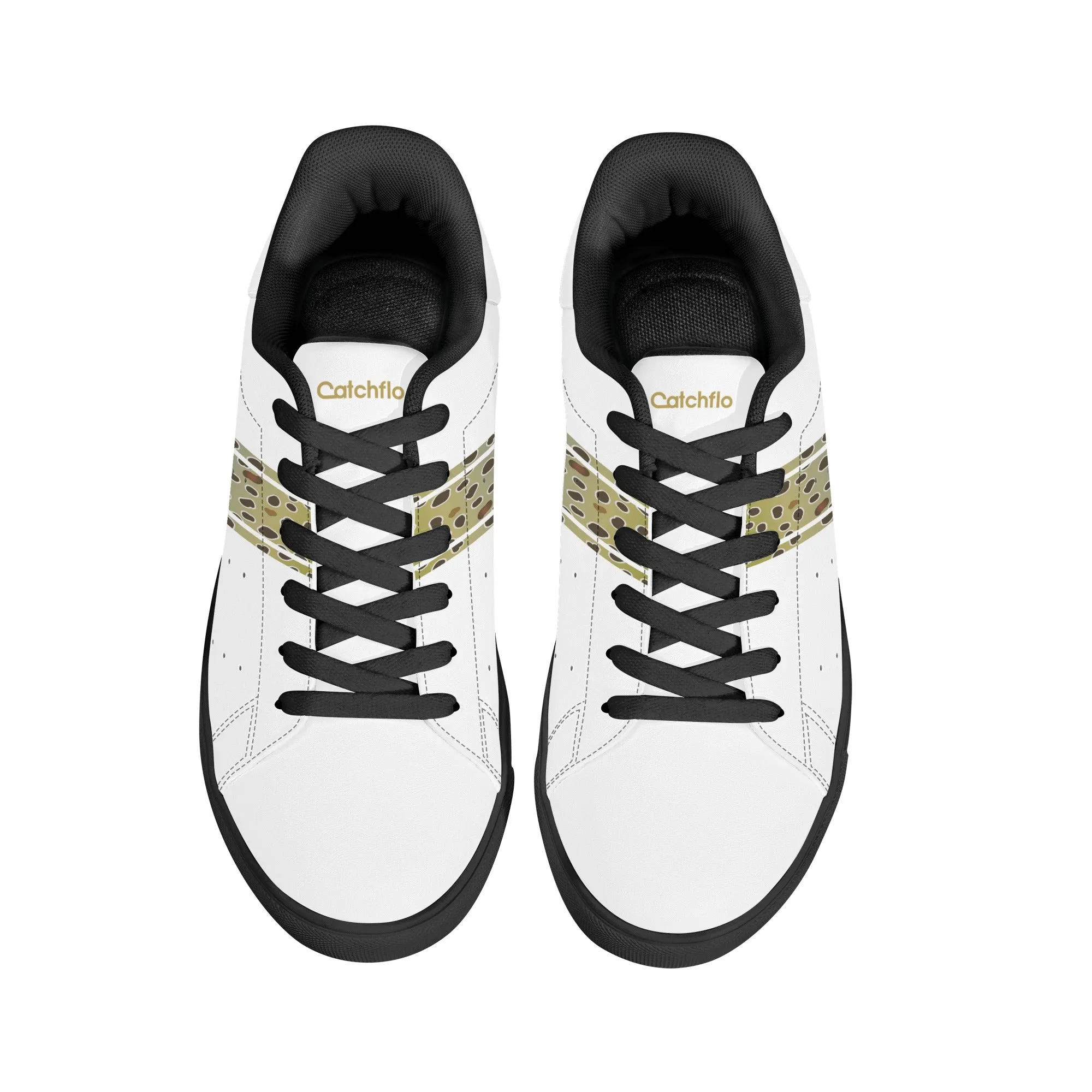 Mens Browntown Racer Vegan Leather Sneaker (white)