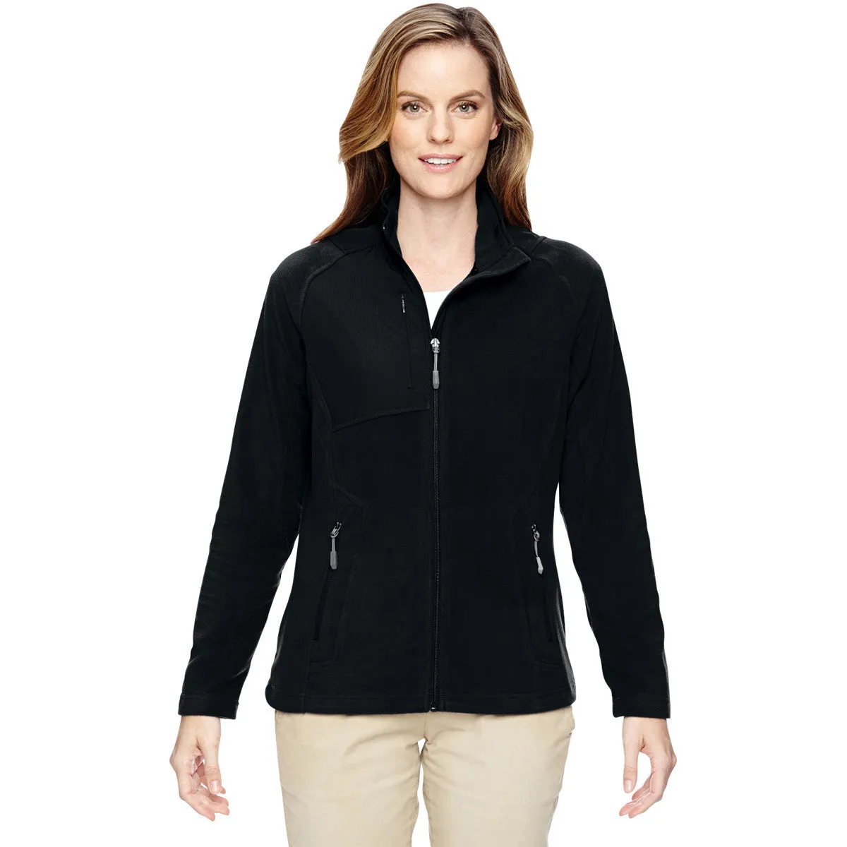 North End Women's Black Excursion Trail Fabric-Block Jacket