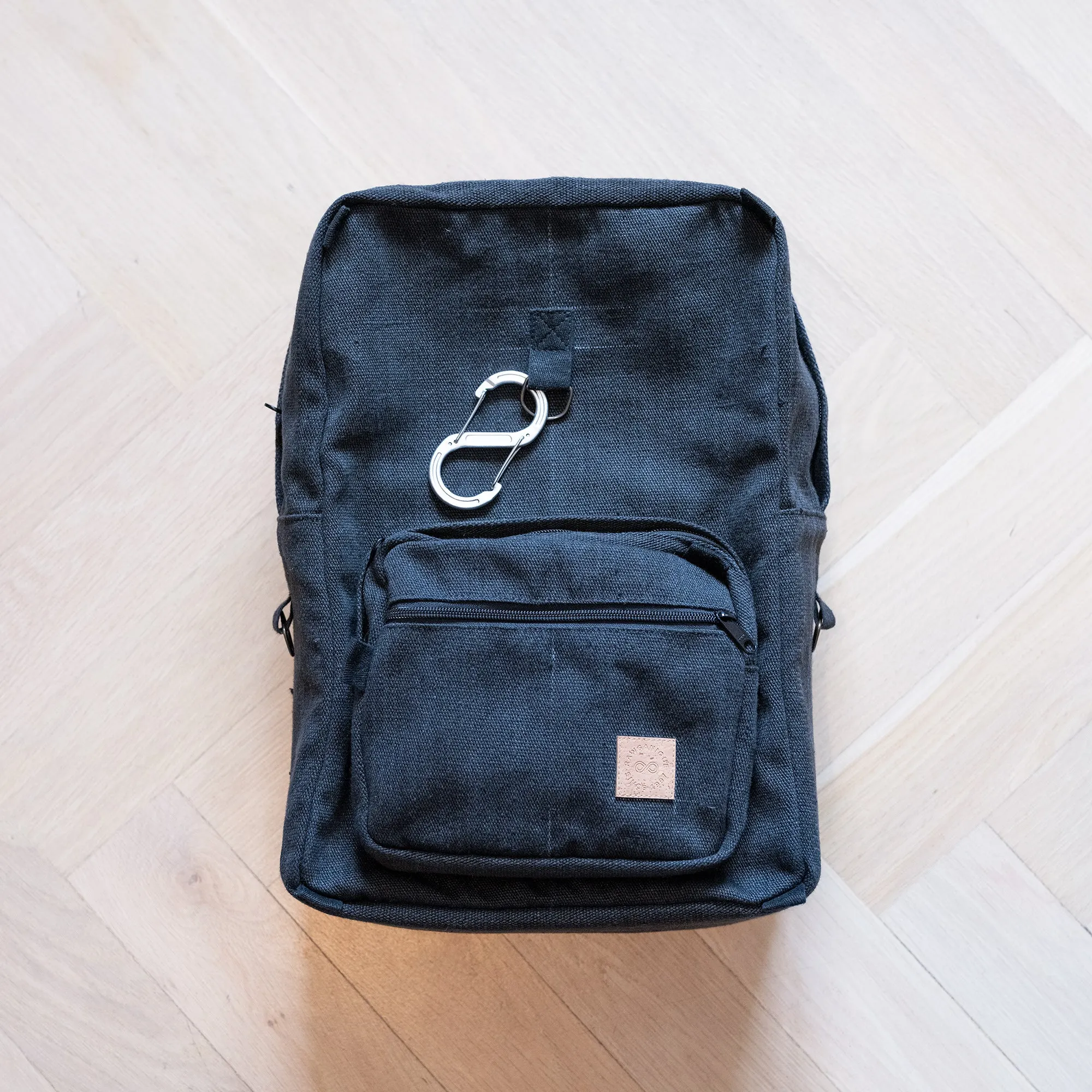 NORTHWOODS Deluxe Organic Hemp Backpack With Luggage Handle Pocket Sleeve (17x11x6)