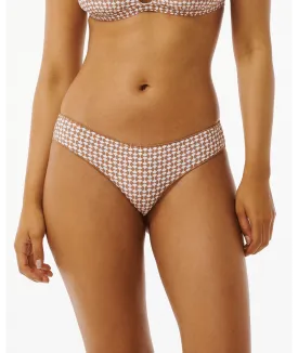 Rip Curl Classic Surf Cheeky Bottom-White/Brown