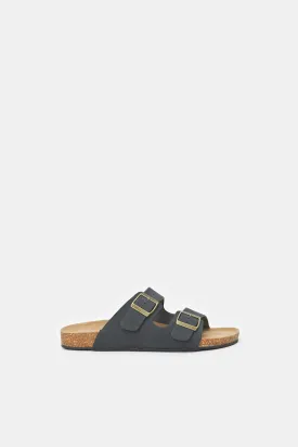 Senior Boys Charcoal Cork Sandals
