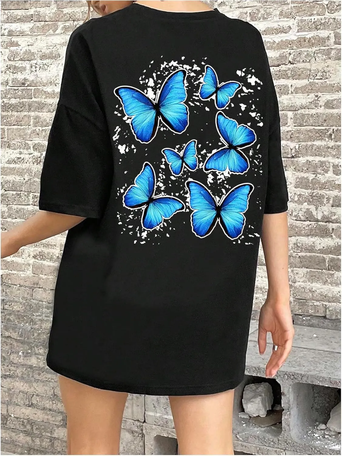 SOLY HUX Women's Oversized T Shirts Graphic Tees Casual Vintage Summer Tops Half Sleeve Shirts
