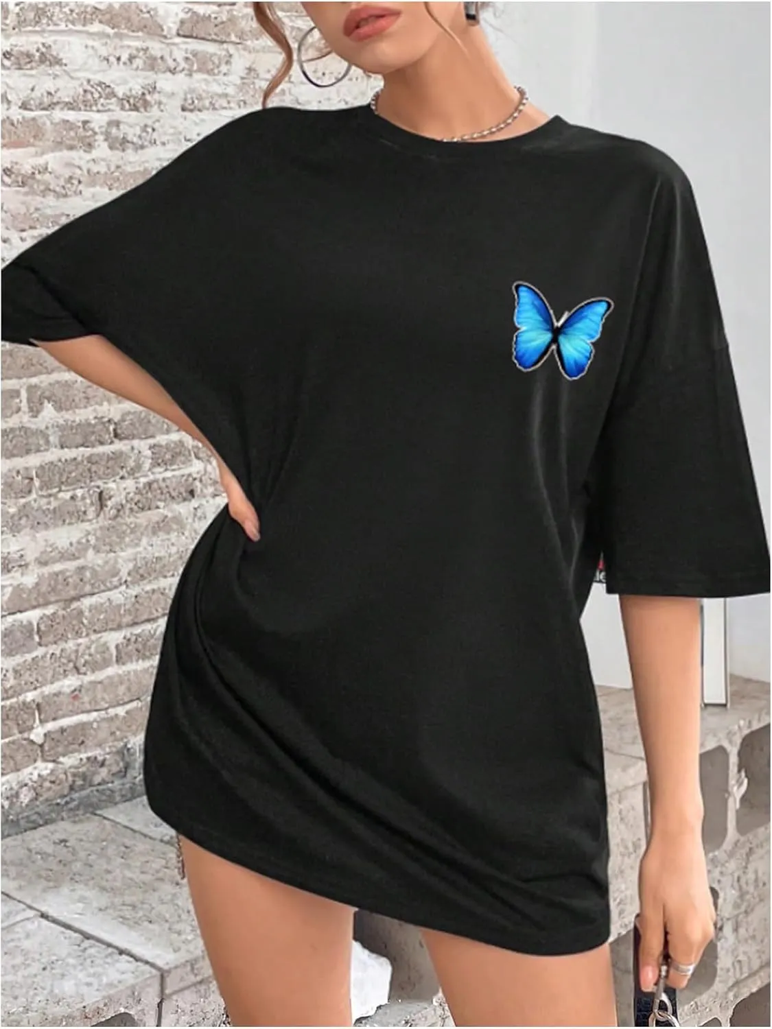 SOLY HUX Women's Oversized T Shirts Graphic Tees Casual Vintage Summer Tops Half Sleeve Shirts