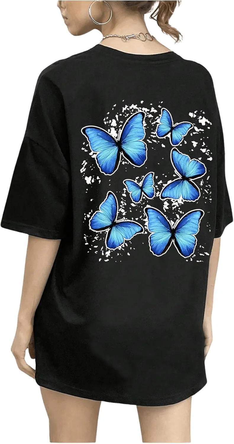 SOLY HUX Women's Oversized T Shirts Graphic Tees Casual Vintage Summer Tops Half Sleeve Shirts