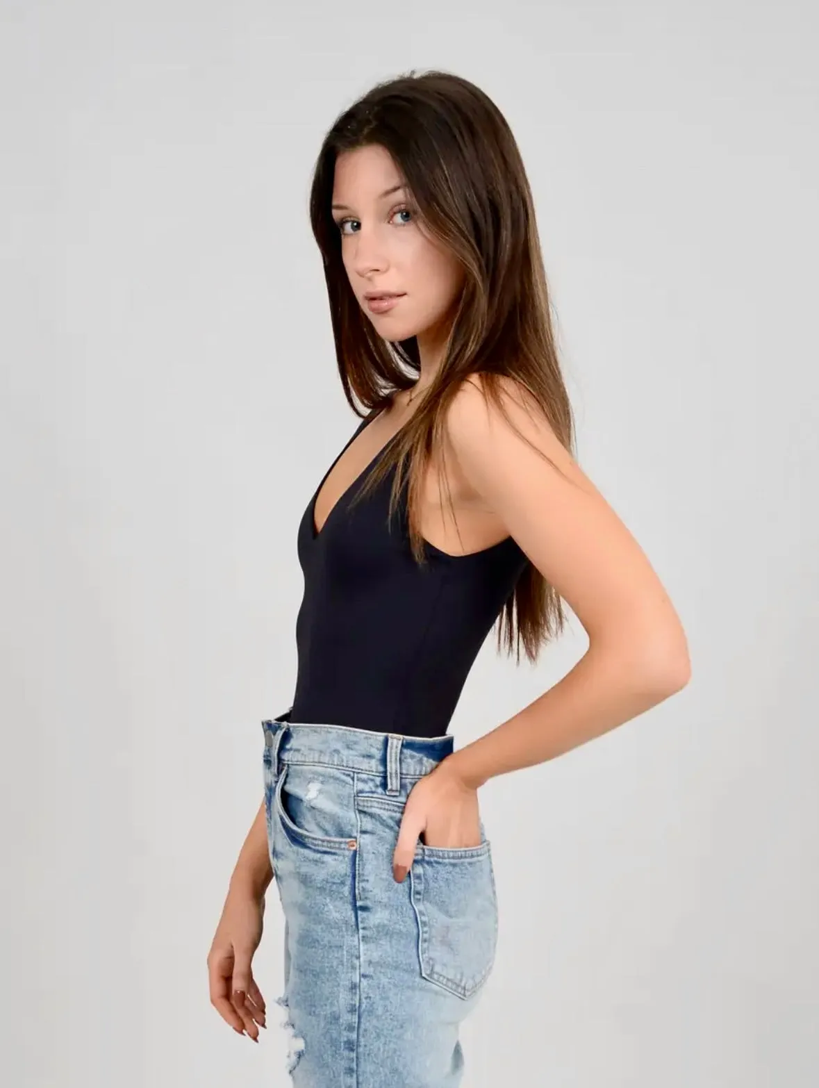 valentina double v bodysuit