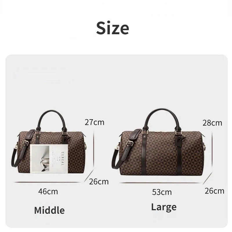 Waterproof Leather Hand/Shoulder Tote Bag for Fitness or Travel