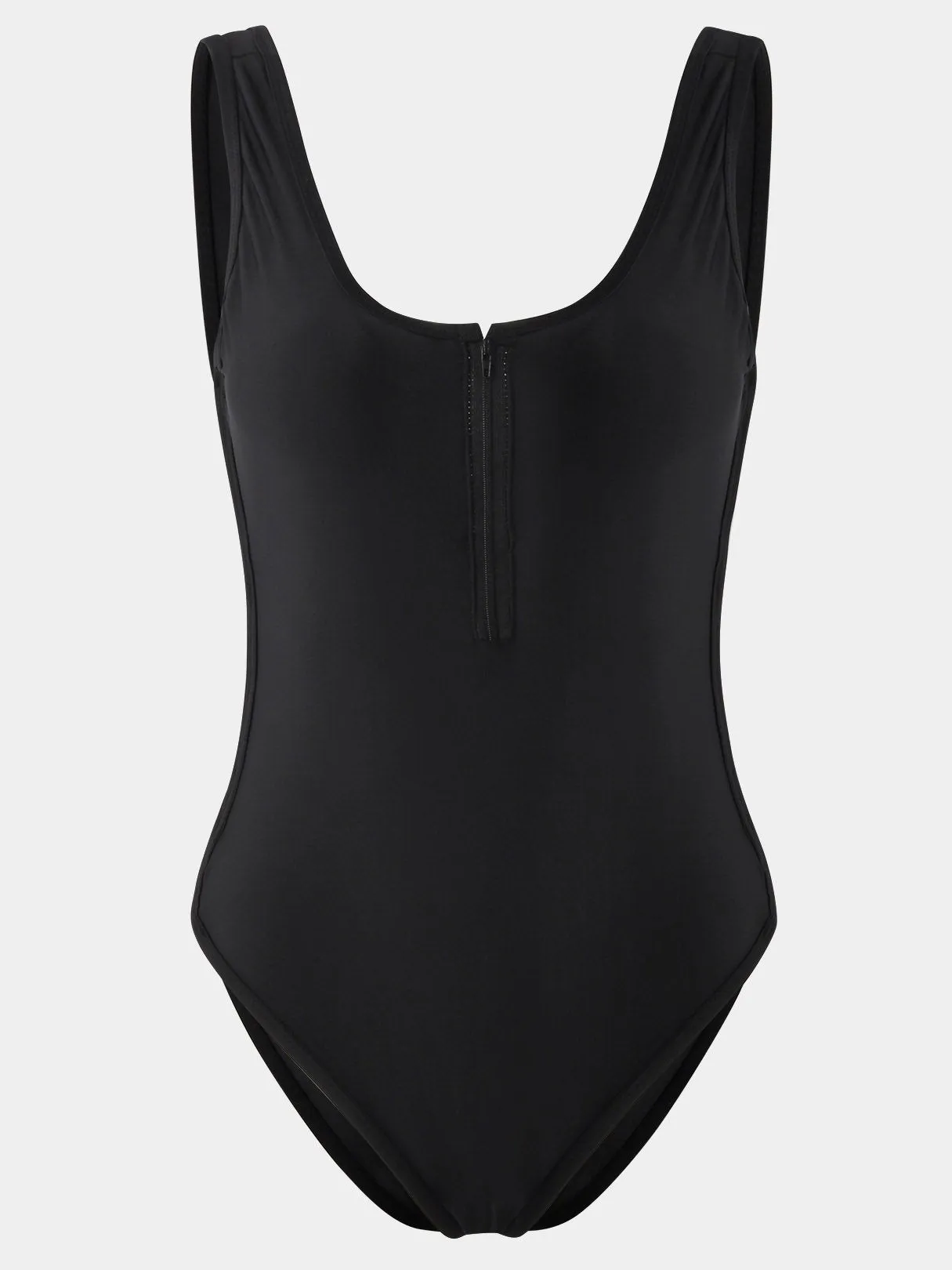 Wholesale Black Deep V Neck Sleeveless Plain Backless One-Pieces