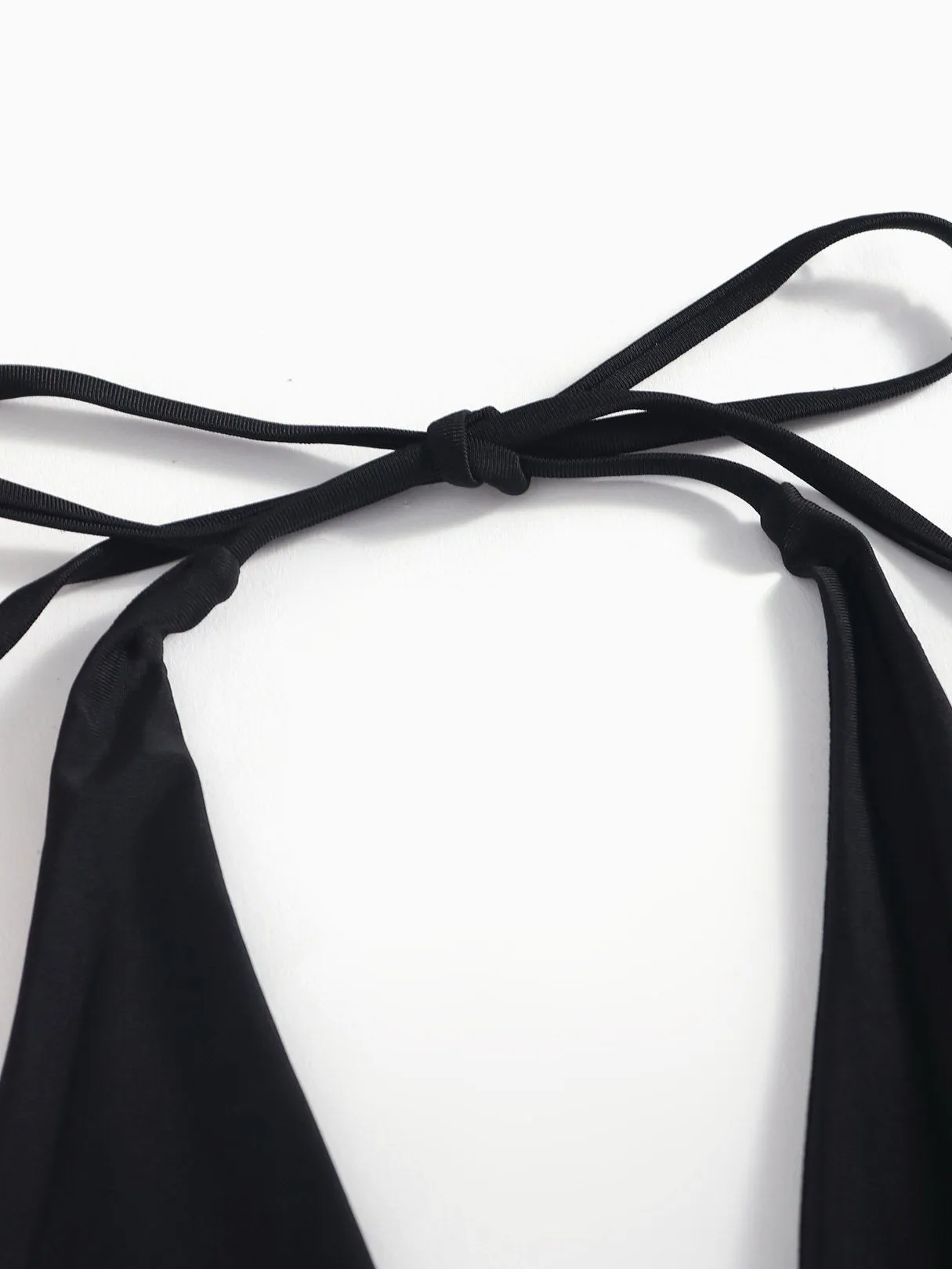 Wholesale Black Halter Cut Out One-Pieces