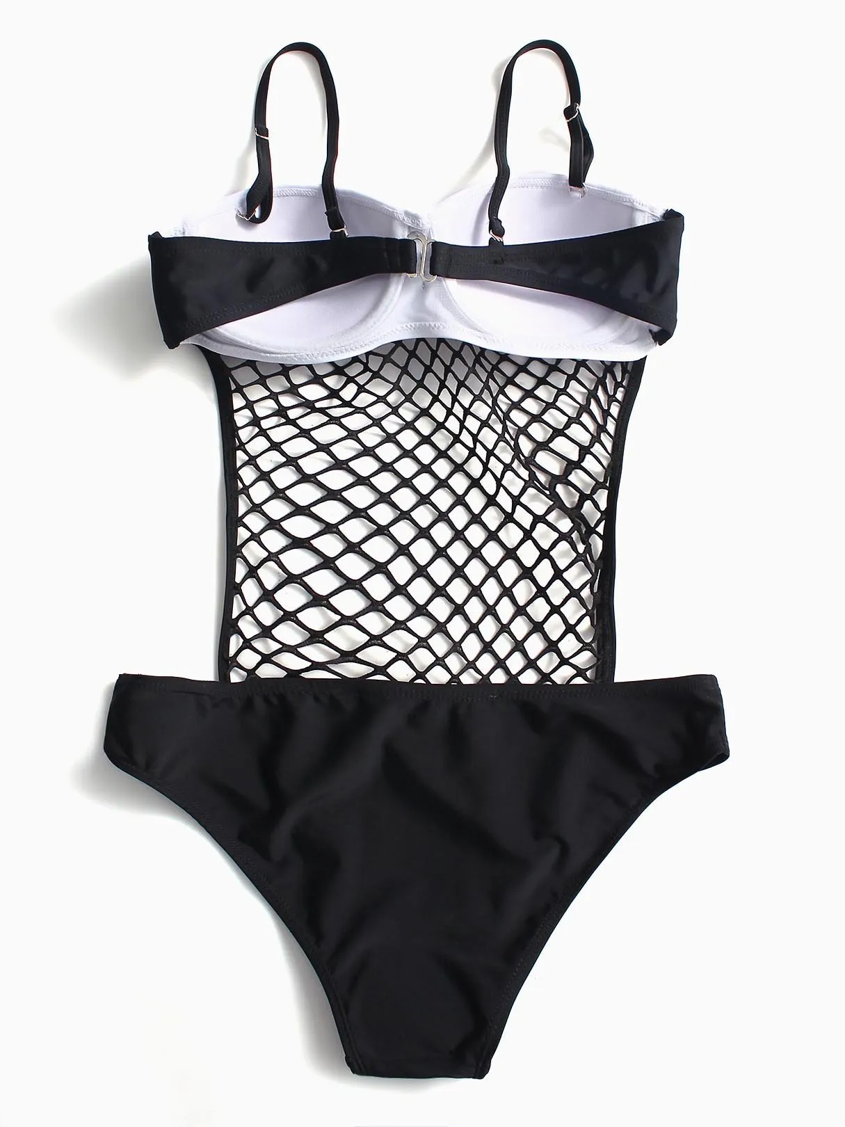 Wholesale Black Sleeveless Hollow One-Pieces