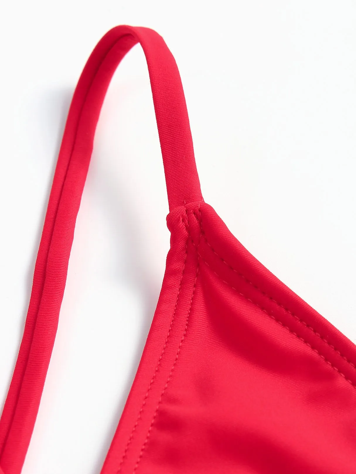 Wholesale Deep V Neck Plain Spaghetti Strap One-Pieces Swimwear