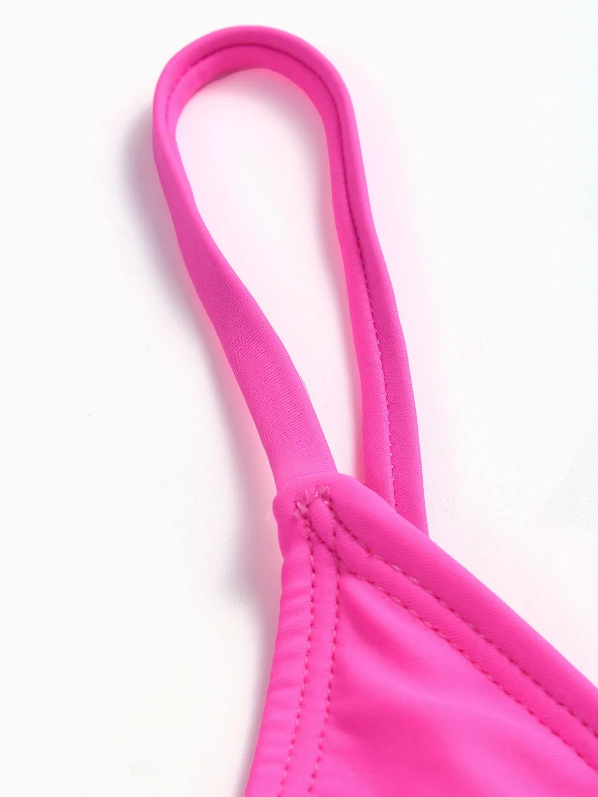 Wholesale Deep V Neck Plain Spaghetti Strap One-Pieces Swimwear