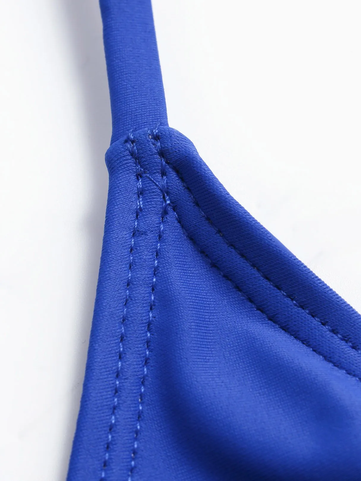 Wholesale Deep V Neck Plain Spaghetti Strap One-Pieces Swimwear