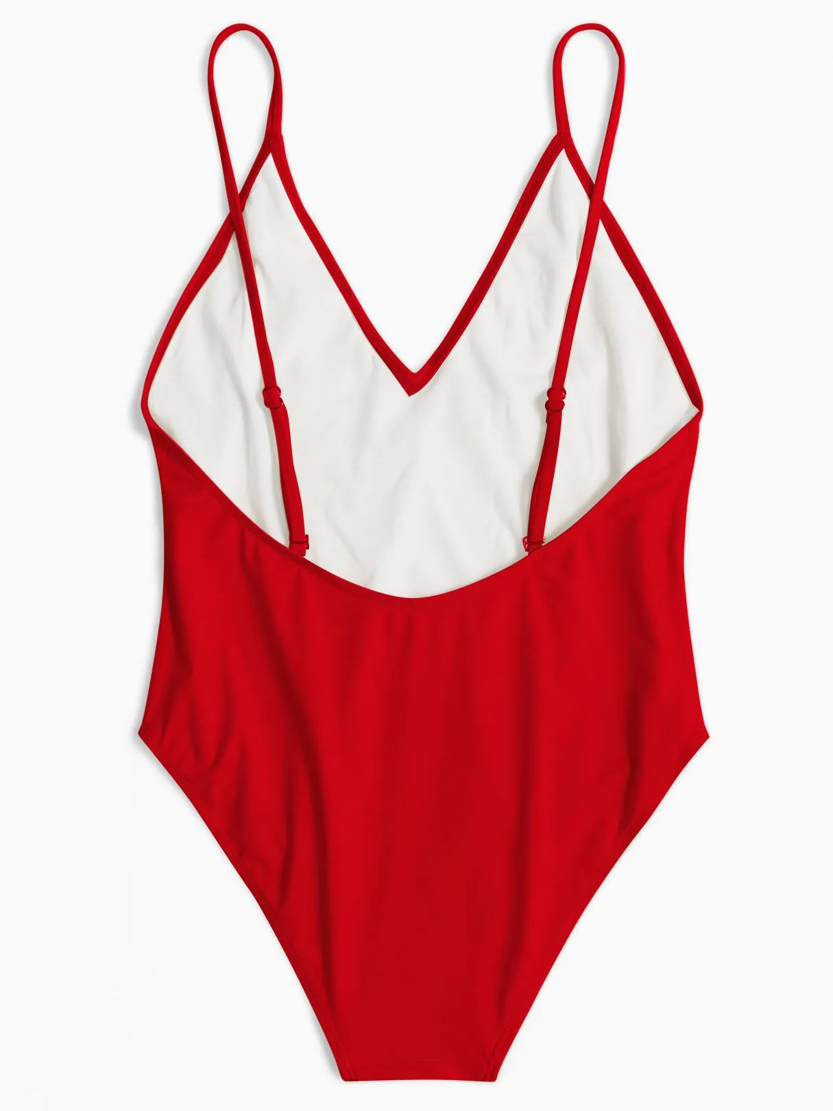 Wholesale Deep V Neck Plain Spaghetti Strap One-Pieces Swimwear