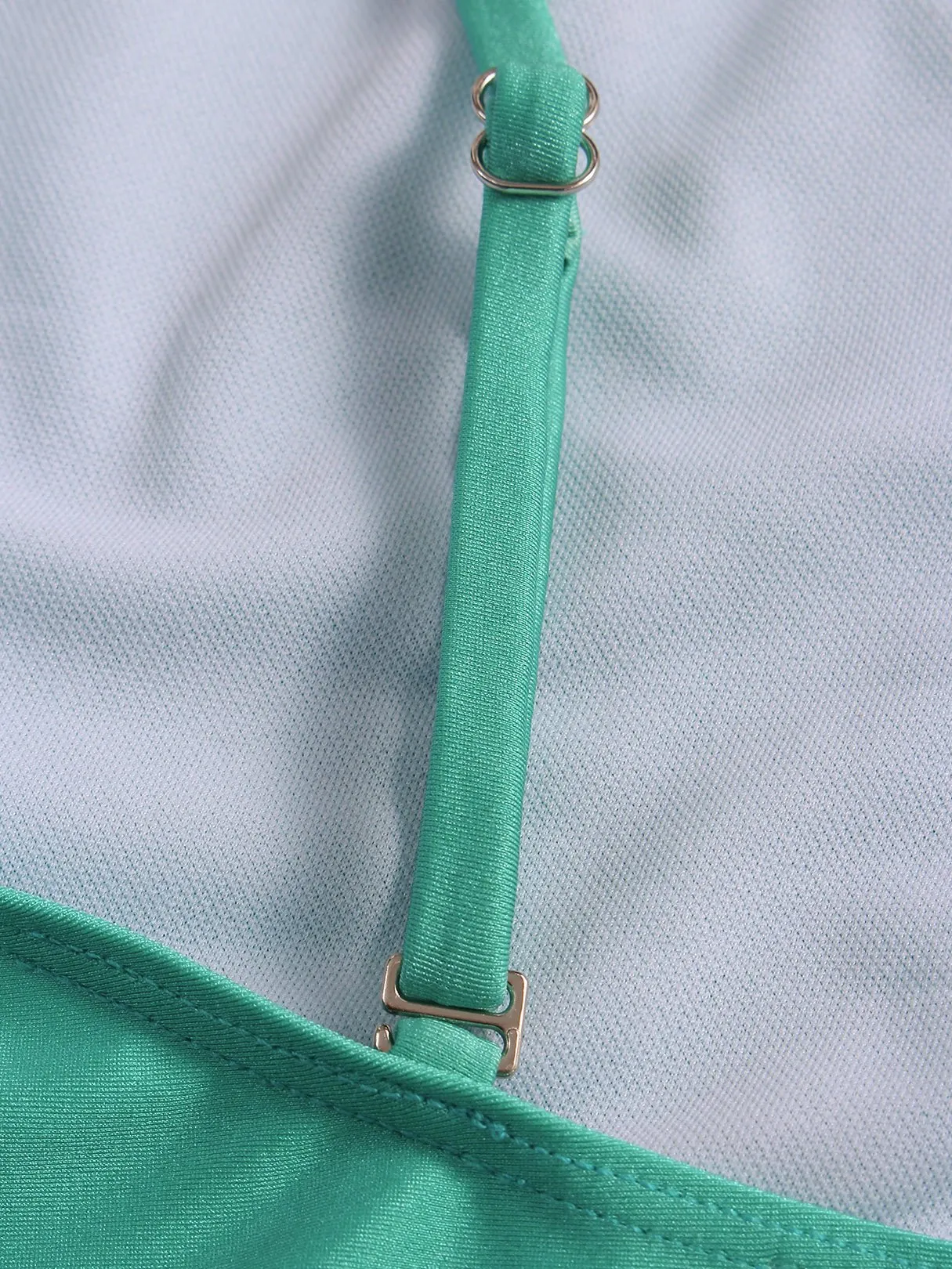 Wholesale Deep V Neck Plain Spaghetti Strap One-Pieces Swimwear