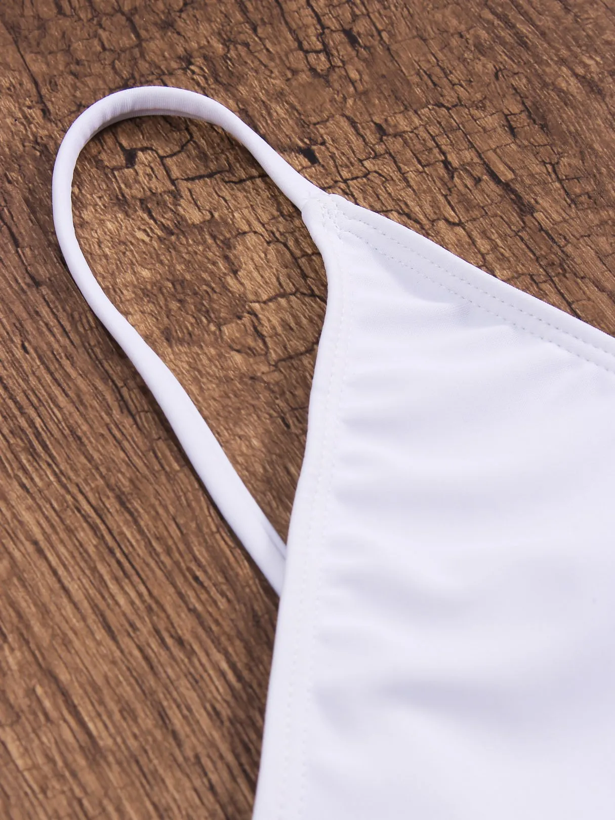 Wholesale Deep V Neck Plain Spaghetti Strap One-Pieces Swimwear