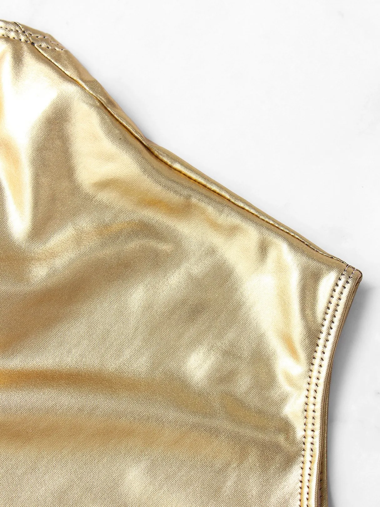 Wholesale Gold Scoop Neck Plain One-Pieces