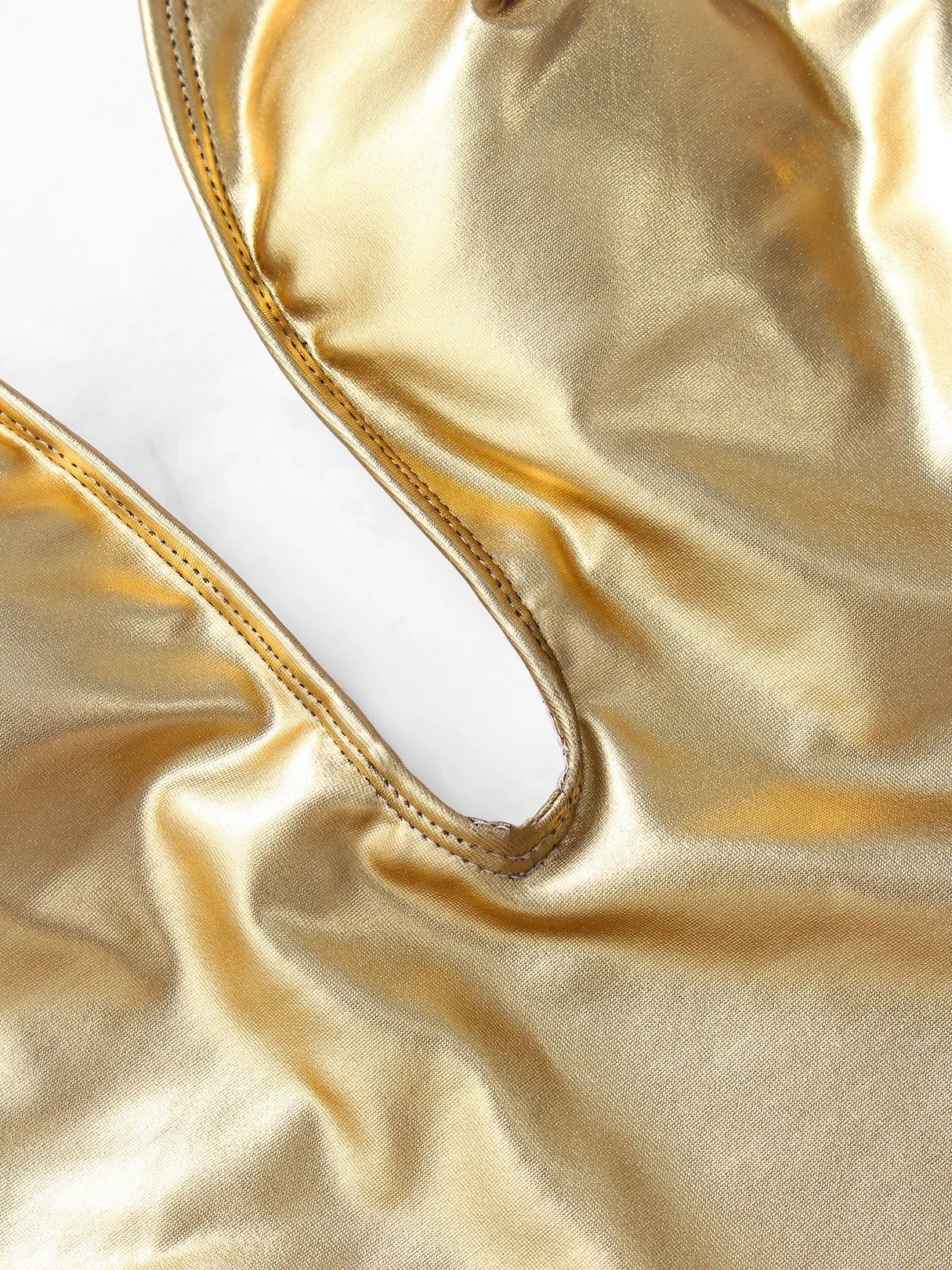 Wholesale Gold Scoop Neck Plain One-Pieces