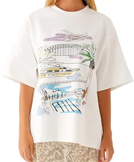 Women Oversized Graphic T Shirt Y2k Short Sleeve Crew Neck Drop Shoulder Loose Fit Tees Summer Preppy Aesthetic Baggy Top
