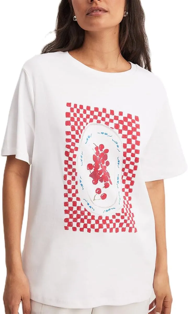 Women Oversized Graphic T Shirt Y2k Short Sleeve Crew Neck Drop Shoulder Loose Fit Tees Summer Preppy Aesthetic Baggy Top