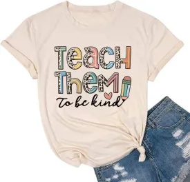Women Teach Them Love Them Watch Them Grow Wildflower Teacher Shirts Summer Inspirational Teaching Halloween Graphic Tees
