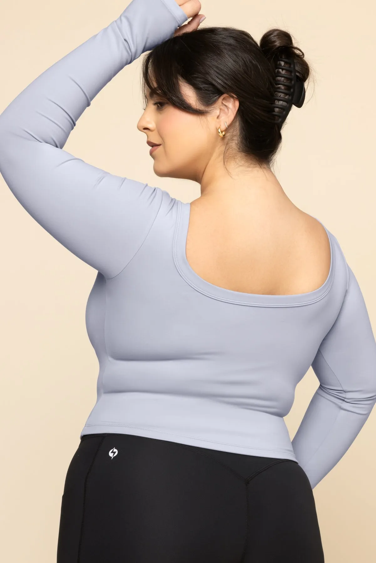 Your Favorite Long Sleeve Reversible Top - Country Blue