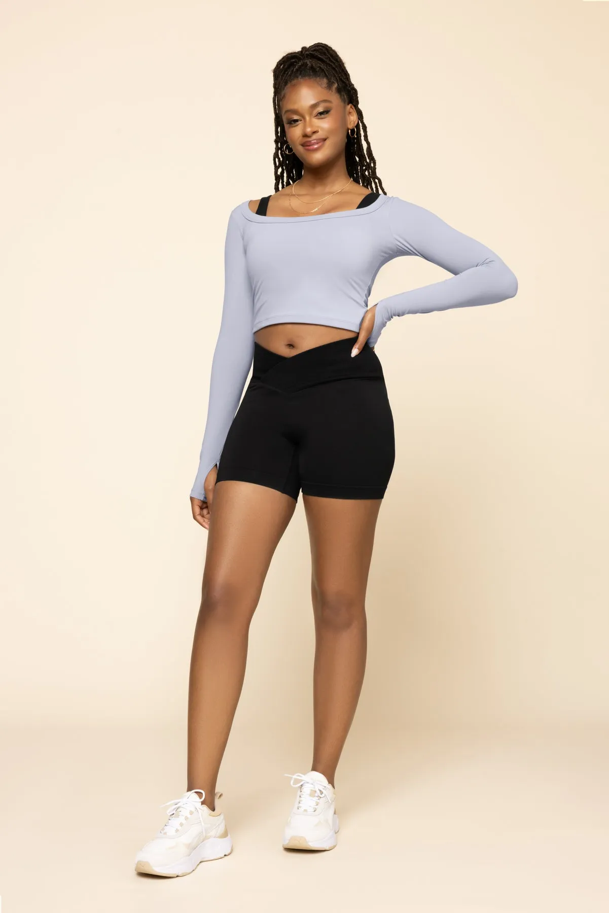 Your Favorite Long Sleeve Reversible Top - Country Blue