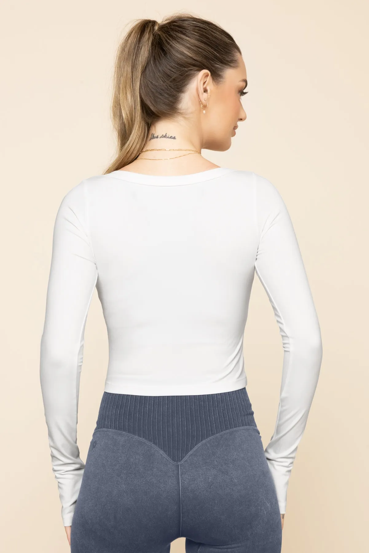Your Favorite Long Sleeve Reversible Top - White