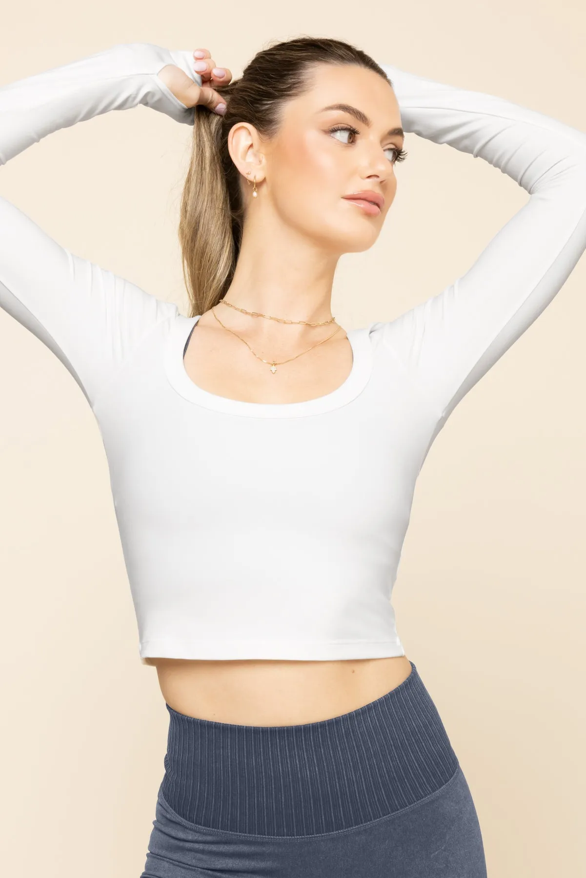 Your Favorite Long Sleeve Reversible Top - White